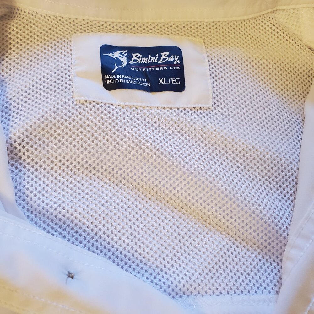 Bimini Bay Outfitters LTD Men’s White Short Sleeve Button-Down Fishing Shirt XL - Picture 3 of 14
